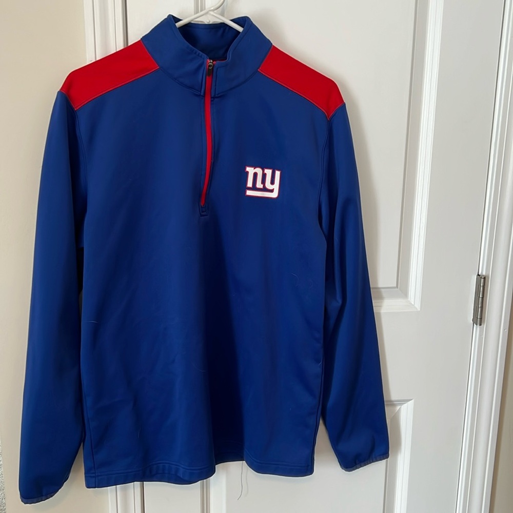 NFL Team Apparel New York Giants Quarter Zip Lightweight Jacket